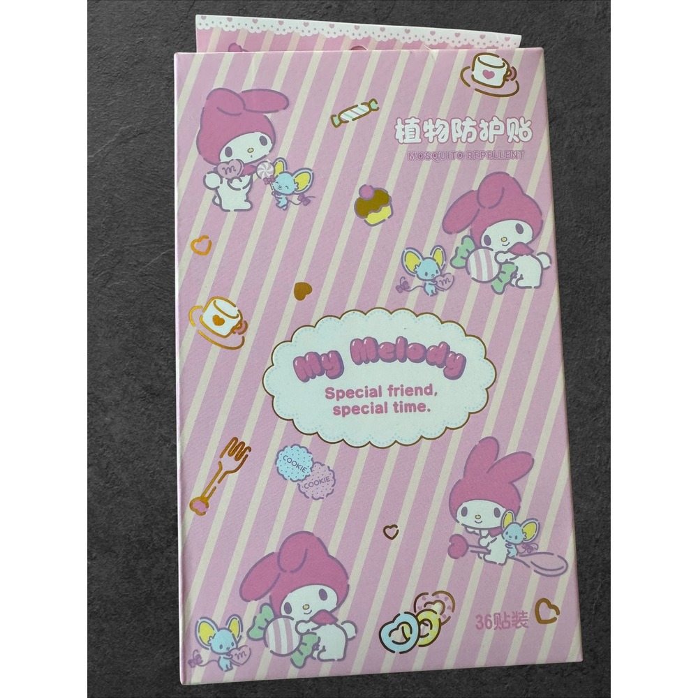 Sanrio My Melody Mosquito Repellent Patches 36ct Pink Kawaii Outdoor Essential